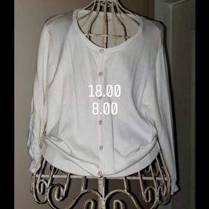 white sweater cardigan